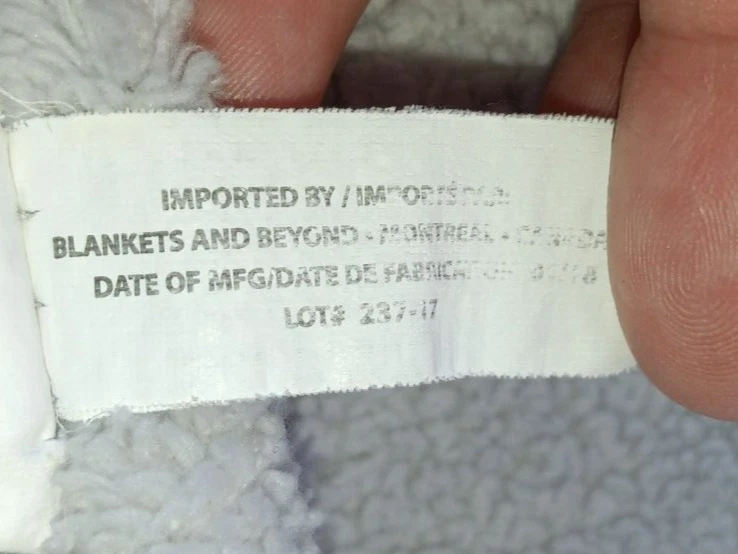 Blanket and Beyond Baby Blank Owl Gray and Blue - Image 4 of 4