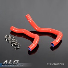 Fit For 1989-1994 Nissan 240SX KA24DE S13 Red Silicone Radiator Hose+Clamps Kit