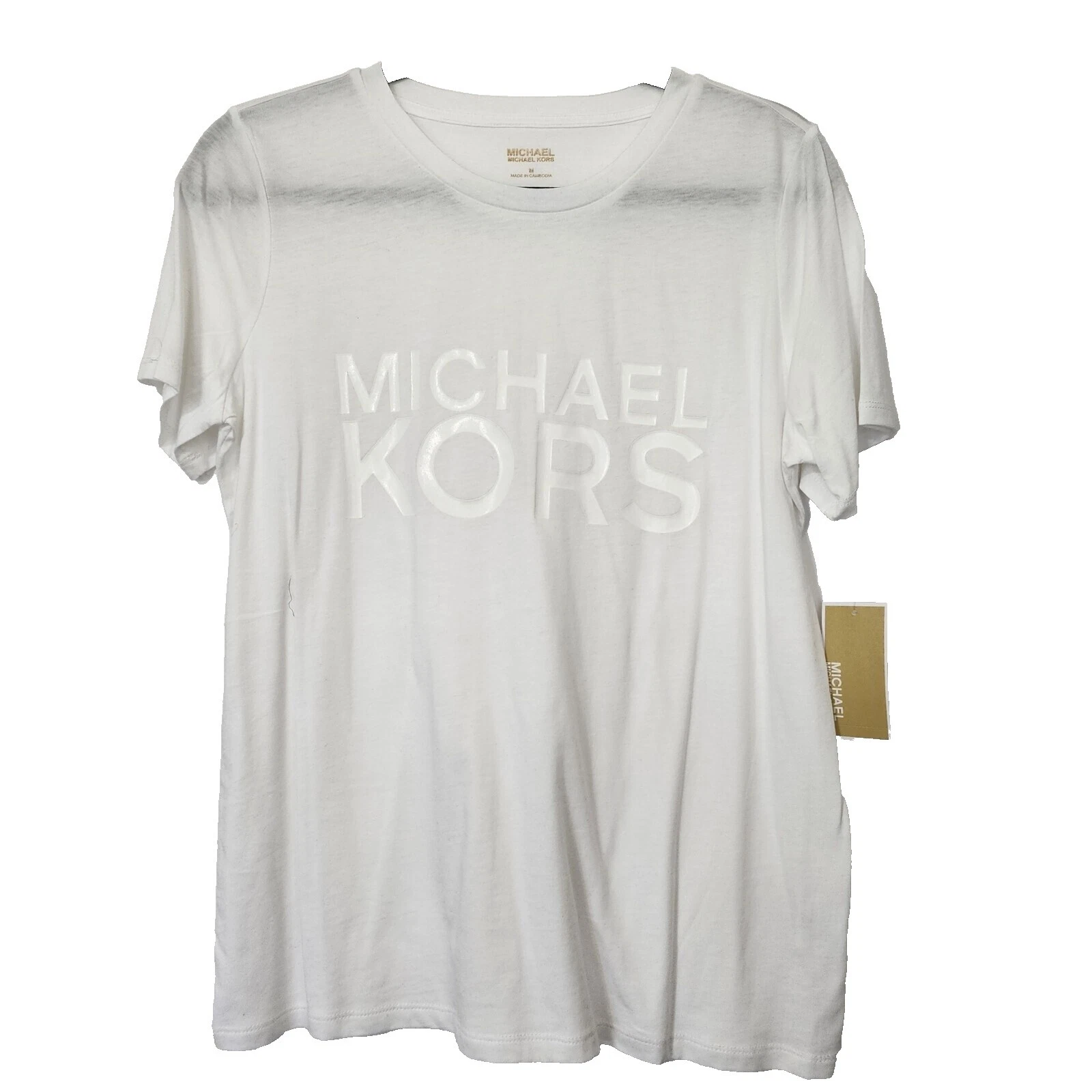 Camisetas Blanco de Mezcla de Algodón Michael Kors para mujeres