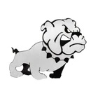 Emblem Badge Decal Sticker 3D Bull Dog Dual Layer Stainless Steel 5-5/8" x 4"