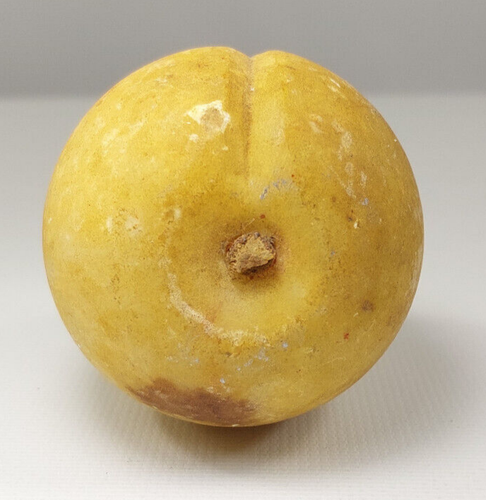 Frutta marmo pietra alabastro italiana primi frutti APRICOT cesellata e dipinta a mano - Foto 5 di 17