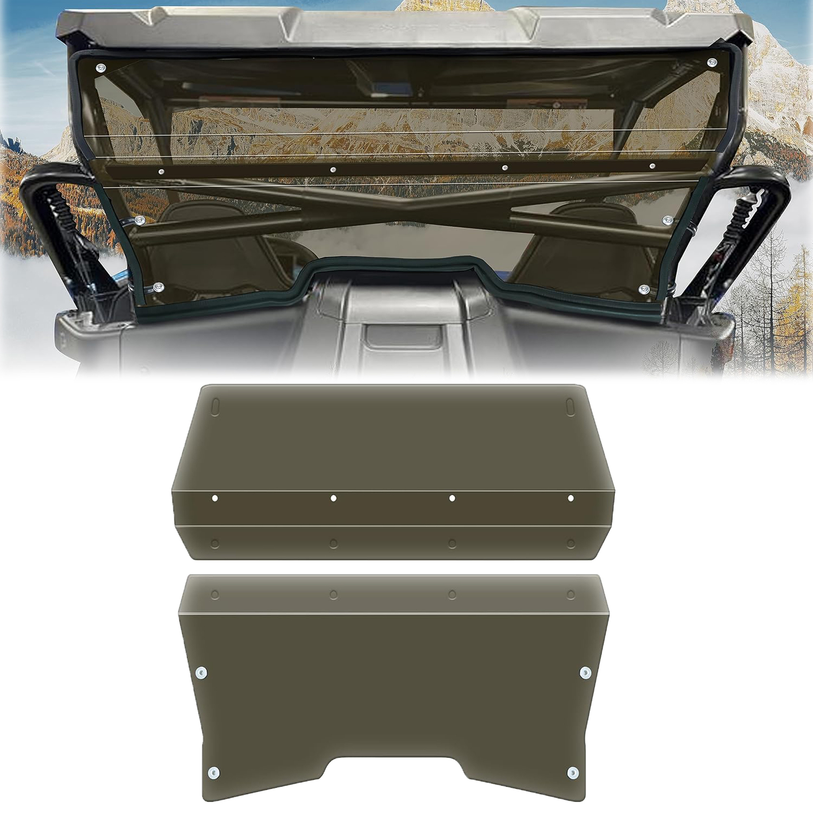 ZForce 950 UTV Rear Windshield for CFMOTO ZForce 950 20-23 Tinted Back ...