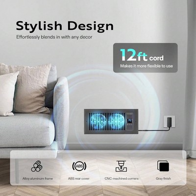 mikii918VIVOHOME Quiet Register Booster Fan 4'' X 10'' With Intelligent Thermost