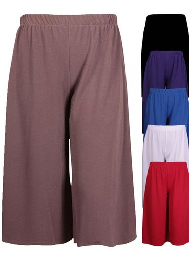 Womens summer 3/4 Length Cropped Wide 