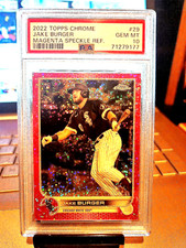 2022 Topps Chrome #214/350 Jake Burger Magneta Speckle Ref. #29 Gem Mt 10 