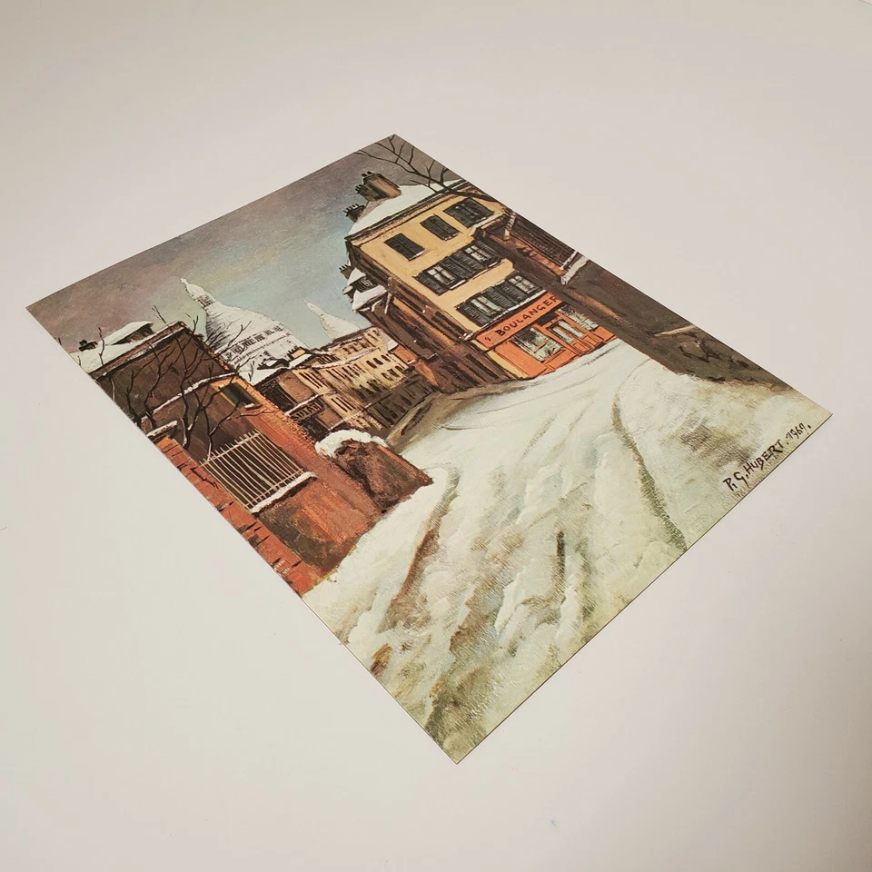 Vtg Conoco Gasoline Customer Appreciation 10"x8" Fine Art Print "Rue Norvins" - Image 2 of 4