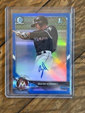 Brayan Hernandez 2018 Bowman Chrome /150 Blue 1st Auto Autograph