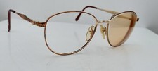 Vintage Laura Ashley Olivia Brown Gold Oval Metal Sunglasses Japan FRAMES ONLY