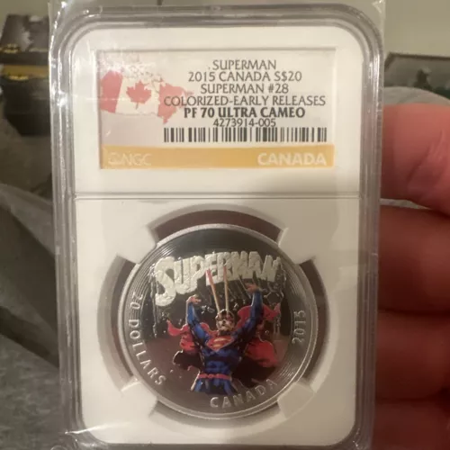 2015 Canada $20 Superman #28 Colorized NGC PF 70 Early Releases