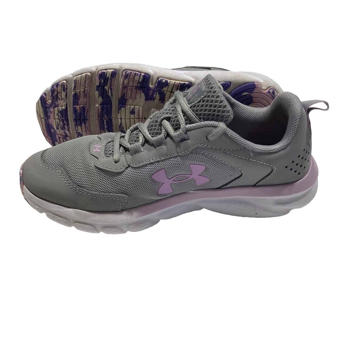 Girls Youth Under Armor Purple Assert Running Sneaker Shoes Size 4Y