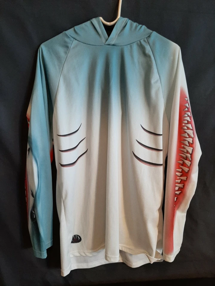 MOUTHMAN Hooded SHARK Sport Shirt - Adult Large - Image 3 of 4