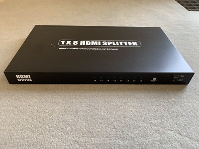 8 Port 1 In 8 Out 1x8 HDMI Splitter Audio Video 1080P For 4K/2K HD HDTV 3D DVD