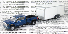 Greenlight LOOSE 2022 GMC SIERRA 3500 HD Dually Pickup w/White Enclosed Trailer