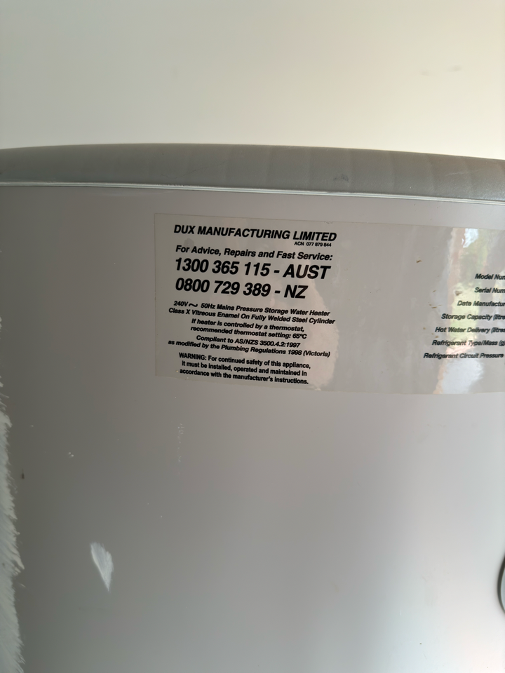 Dux Proflo 250L Electric Hot Water Heater eBay