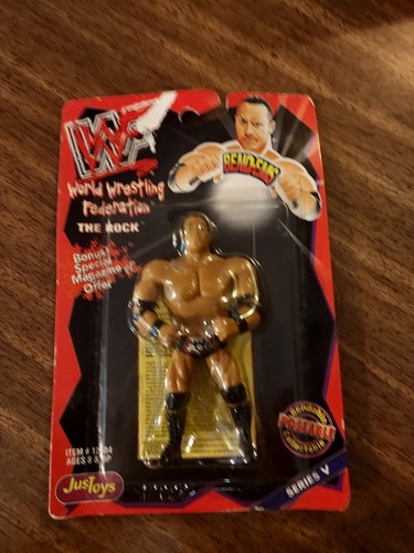 1999 Just Toys WWF WWE The Rock Bend-Ems Wrestling...