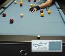 Simonis 861 powder blue IPA 7ft x 4ft set pool table cloth. Brand New