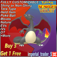 Pokémon Scarlet and Violet ✨ Shiny Charizard ✨ W/ Best 6IV Customizable