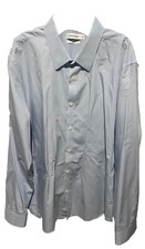 Calvin Klein Mens Light Blue Stripe Button Slim Fit Long Sleeve Shirt 2XL NWOT