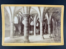 France, Mont St. Michele, Salle des Chavaliers vintage print, albumen print
