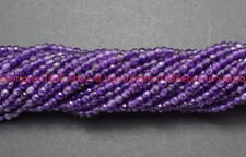 Grade Natural Amethyst Gemstone Faceted Round Beads 4mm 15" Strand