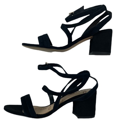 black suede sam edelman heels