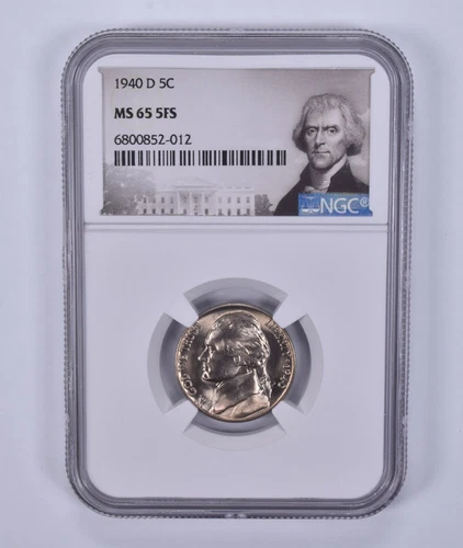 MS65 5FS 1940-D Jefferson Nickel NGC Special Label
