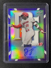 2021 Leaf Perfect Game Dakota Jordan Purple Metal Autograph #4/25 Mets!!!