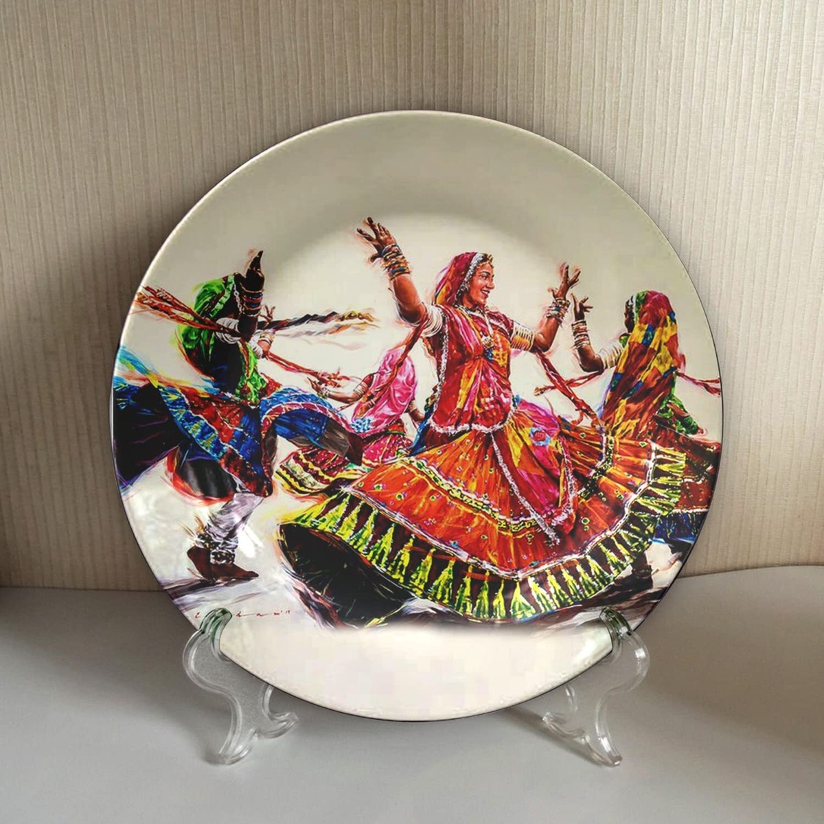 Indian Traditional Art Ceramic Decorative Wall and Table Top Plate