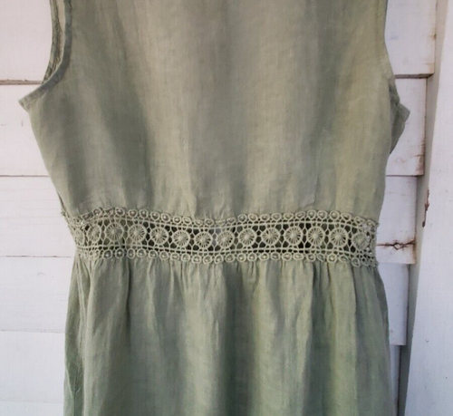 Francesca Bettini Sage crochet accents Beach Cover Up Wrap Dress one size - Afbeelding 5 van 6