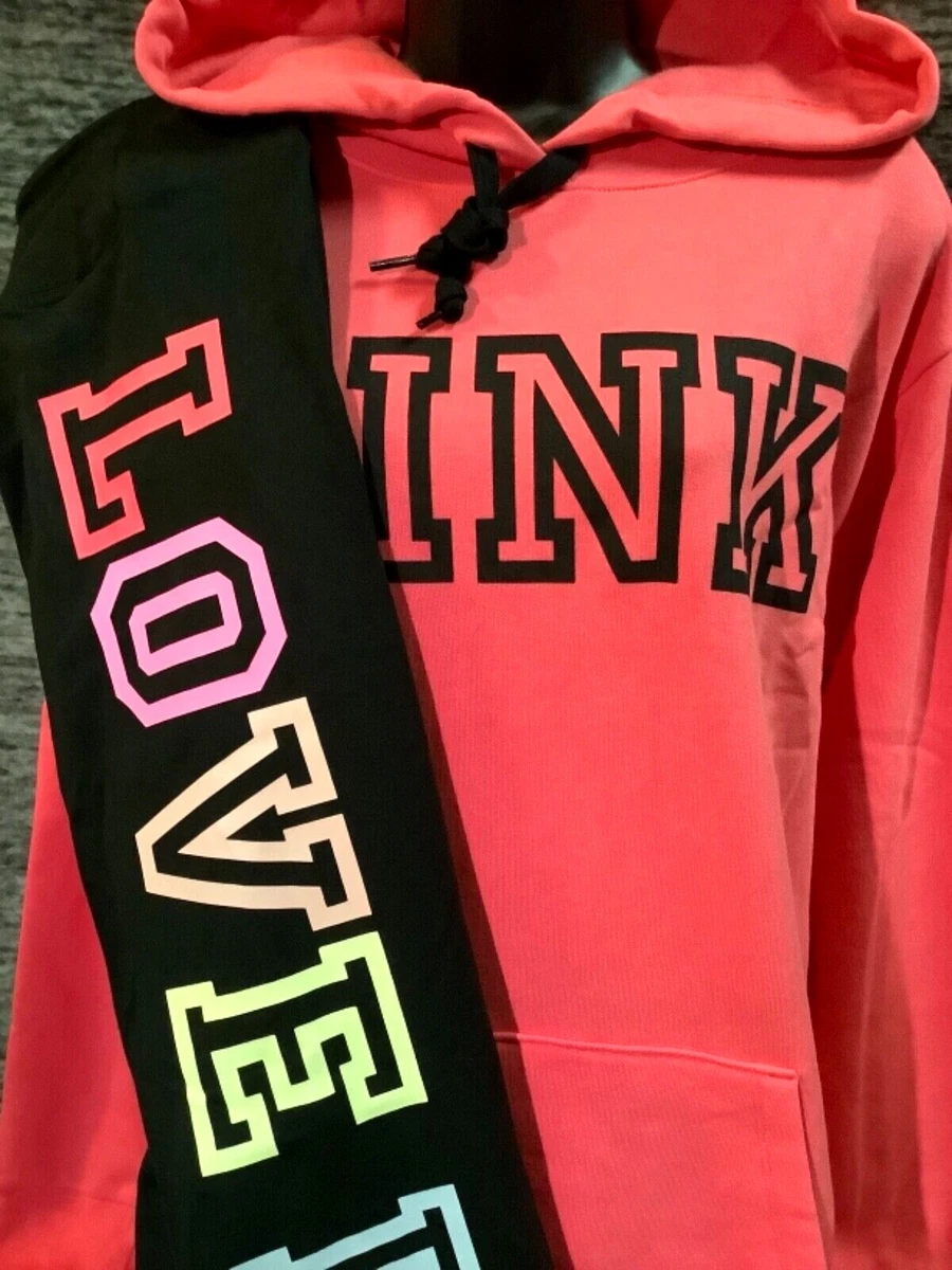 Victoria's Secret Pink Leopard Campus Hoodie + Leggings Set