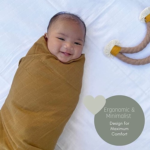 Momcozy Baby Muslin Swaddle Blanket Caramel 120cm New eBay