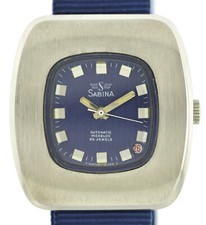 NOS Sabina ungetragene Vintage Herrenuhr Automatic Edelstahl Kal. ETA 2781