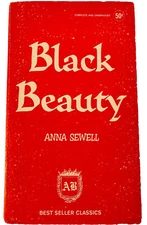 BLACK BEAUTY ANNA SEWELL C1952 STALLION HORSE RARE RED LEATHERETTE UNABRIDGED