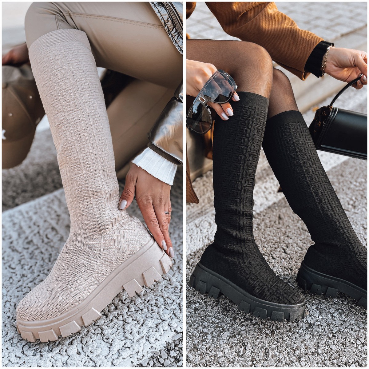 Damen Stiefeletten Sockenschuhe Boots Stiefel Schlupfstiefel