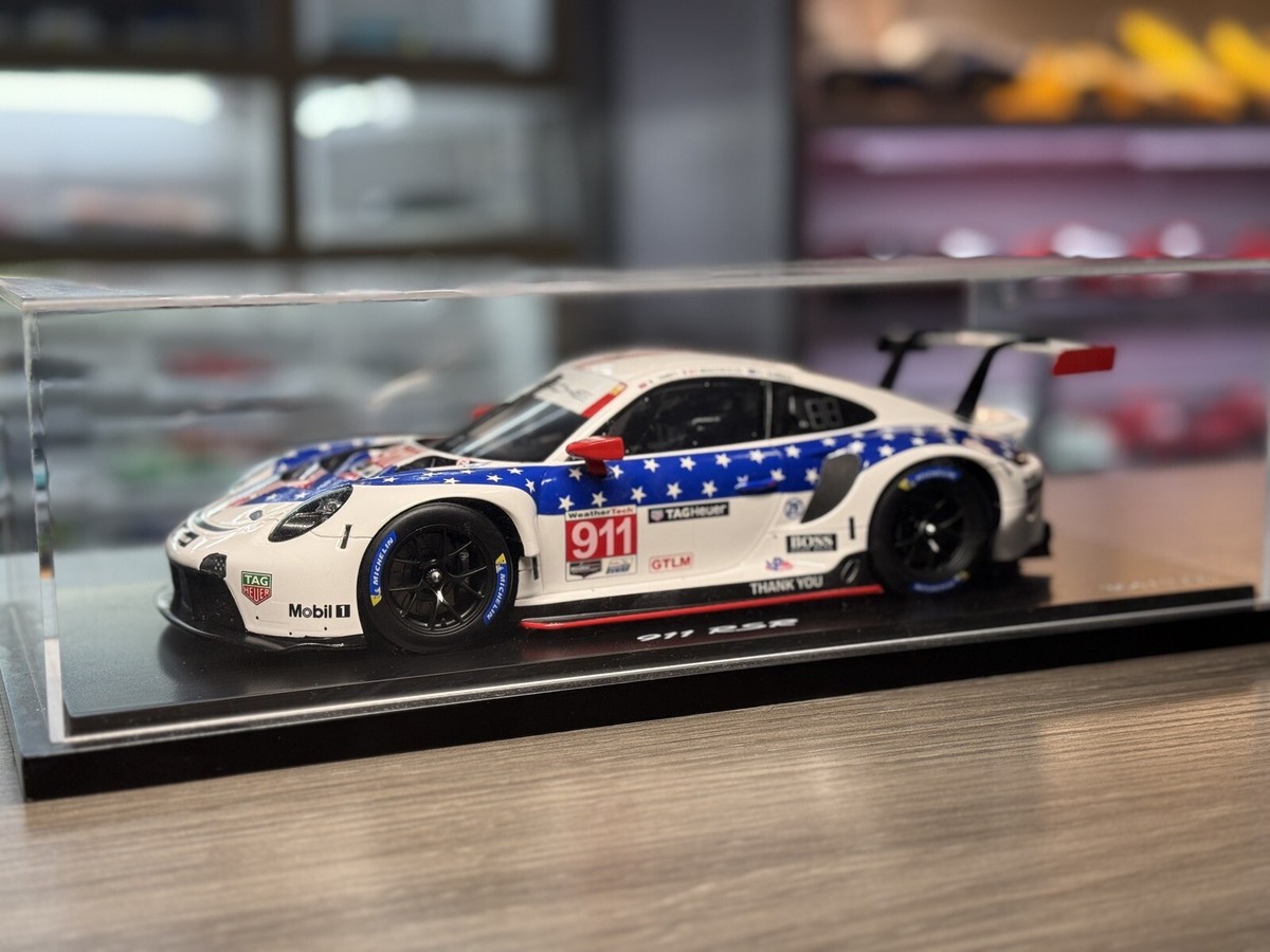 Ultra RARE! 1/18 Dealer Edition Porsche 911 RSR Racecar US iMSA