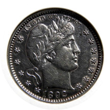 elf Barber Quarter Dollar 1892  Triple Die Rev Cleaned Net 45 ANACS