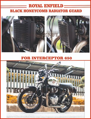 Royal Enfield Black Honeycomb Radiator guard for INTERCEPTOR 650 - Exp Ship