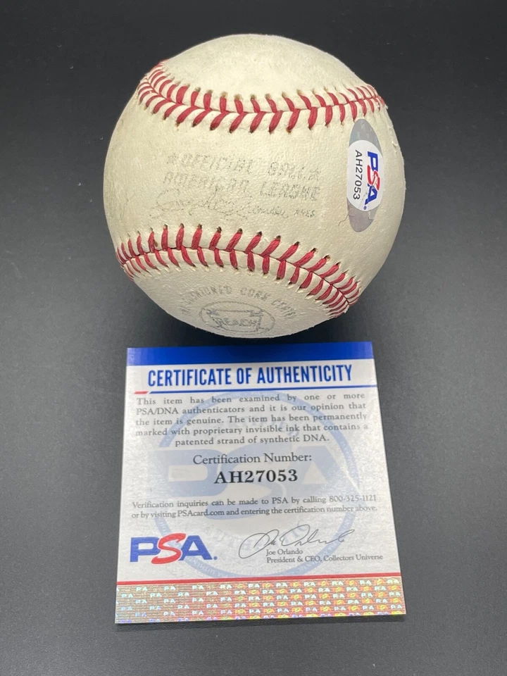 Bob Feller "Vintage 1960s AL Reach Cronin ball" Signed Autographed Baseball PSA - Image 3 of 4