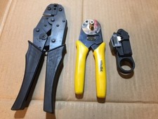 MilesTek coaxial cable crimpers and strippers, 3 different tools 