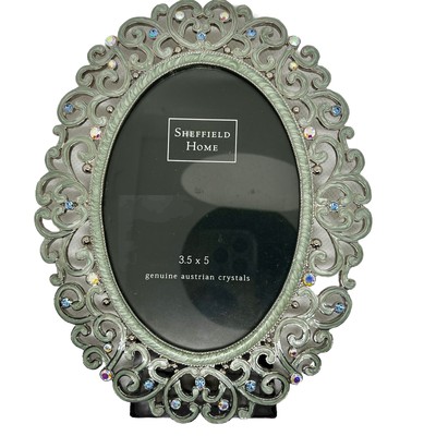 Sheffield Home Jewel Collection Picture Frame Genuine Austrian Crystals 3.5 X 5