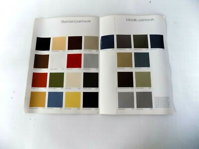 1981 Mercedes Owners Color Chart w107 w123 sales brochure 380sl