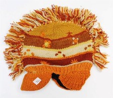 T716 New Gorgeous Woolen Hat/Cap with Fleece Lining Hand Knitted in Nepal