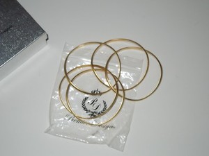 Authentic NIB Premier Designs "Flirty" Matte Gold Plated 5 Part Puzzle Bangle Bracelet