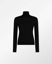 Tom Ford Women  s Black Cashmere  Silk Turtleneck
