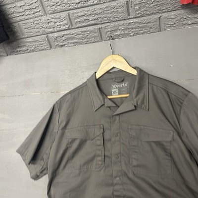 vertyx Shirt Gray Mens XL Snap Buttons Vented Camp Hike