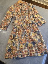 Tommy Hilfiger Womens Floral Shirt Dress  3/4 Sleeves & Pockers/Belt US Size 6