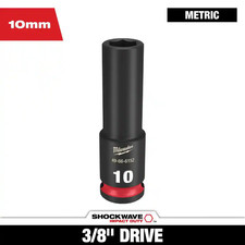 Shockwave 38 In. Drive 10mm Deep 6 Point Impact Socket 1-pack Shockwave 38 In. Drive 10mm Deep 6 Point Impact Socket 1-pack
