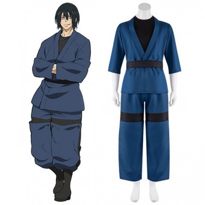 Fire Force Shinmon Benimaru Blue Suit Performance Cosplay Costume Full Set Coat 