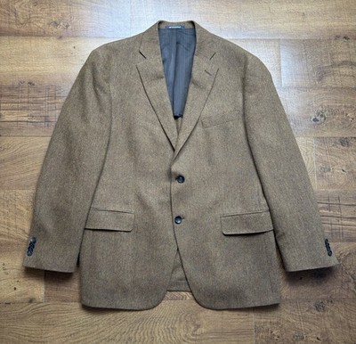 Hart Schaffner Marx Sport Coat 44R Rainbow Tweed 100% Wool Unconstructed Blazer