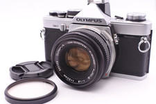  N MINT Olympus OM-2 35mm SLR Silver w/ F.Zuiko 50mm f/1.8 Works Japan 511